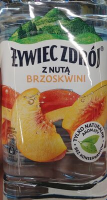 Żywiec Zdrój z Nutą. Napój niegazowany o smaku brzoskwiniowym.