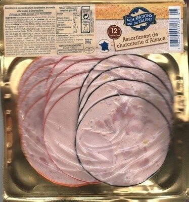 Assortiment de charcuterie d'Alsace, 12 tranches