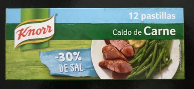 Caldo de carne con verduras - 30% sal 12 pastillas estuche 109 g