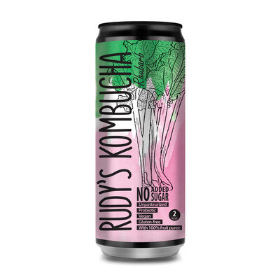 Rudy's Kombucha Rhubarb