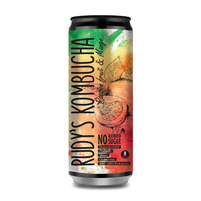Rudy's Kombucha Mango & Passion Fruit