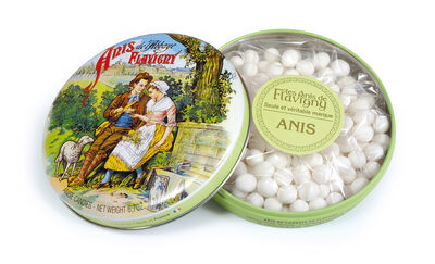 Boite ronde anis