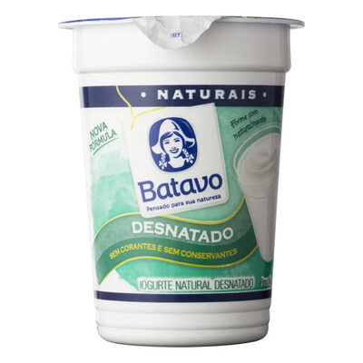 Iogurte Desnatado Batavo Naturais Copo 170g