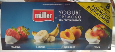 Yogurt cremoso con frutta frullata