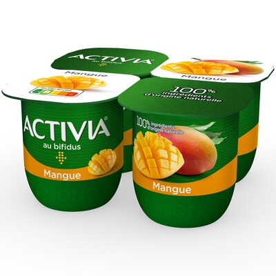 Activia fruits 125 g x 4 mangue