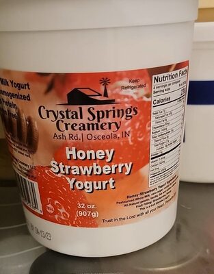 Honey strawberry yogurt