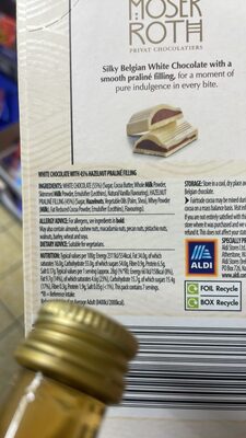 Smooth Praline Belgian White Chocolate