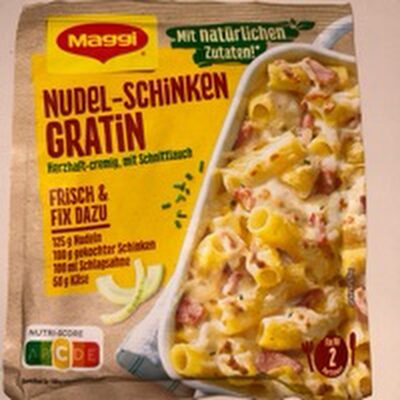 Fix Nudel-Schinken-Gratin