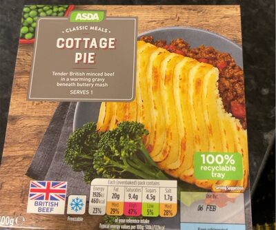 Meal for one COTTAGE PIE Rich and savoury beef min