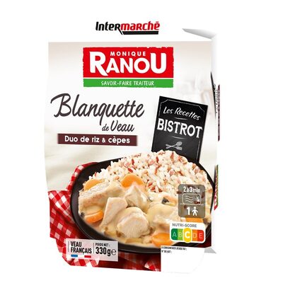 BLANQUETTE DE VEAU AUX CEPES ET DUO DE RIZ 330g