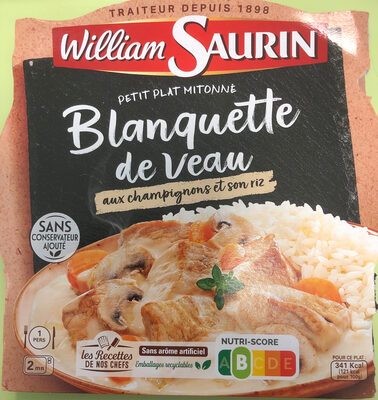 Blanquette de veau aux champignons et son riz