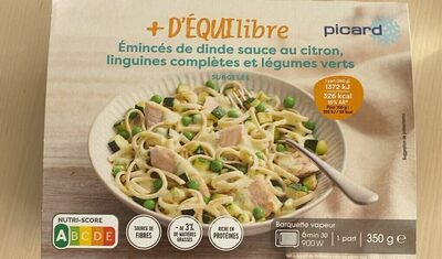 Emincés se dinde sauce au citron, linguines complètes