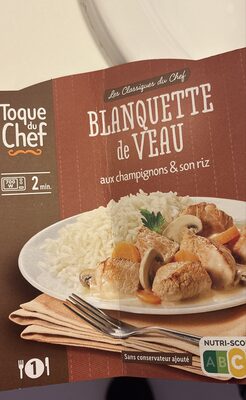 Blanquette de Veau aux champignons & riz