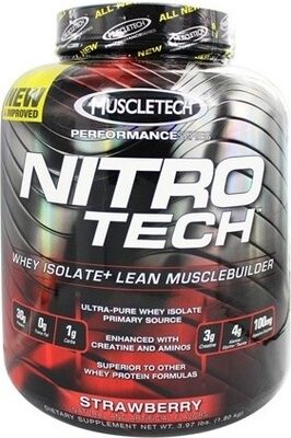 NITRO TECH Ultimate Muscle Building Whey Protein Strawberry
