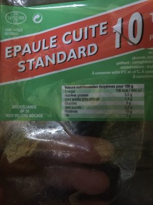 Epaule Cuite 10tranche