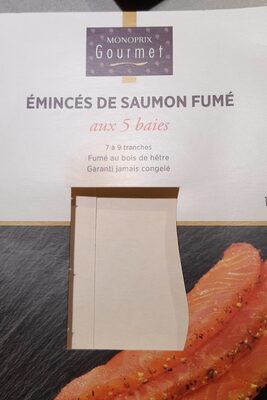 Émincés de saumon fumé aux 5 bais