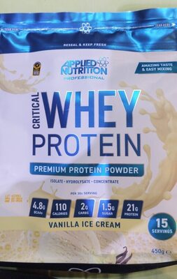 Applied Nutrition Critical Whey Protein Vanilla Ice Cream
