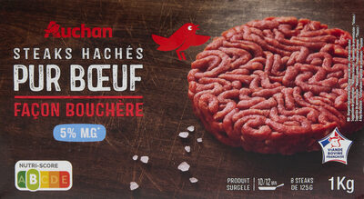 STEAKS HACHES PUR BOEUF Facon bouchère 5% de Matières grasses