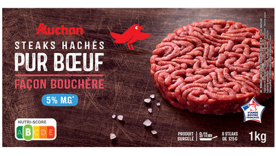 Steaks Hachés pur bœuf 5% de matières grasses