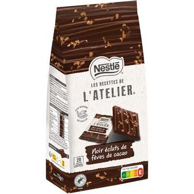 Chocolat noir aux éclats de fèves de cacao
