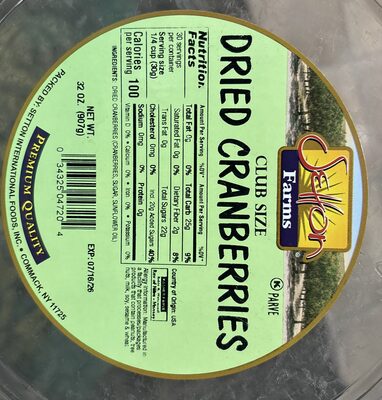 Dried cranberries