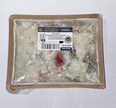Maultaschen mit Gorgonzolasoße & Blattspinat
