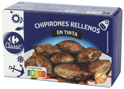 Chipirones rellenos en tinta