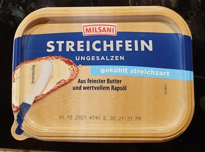 streichfein ungesalzen