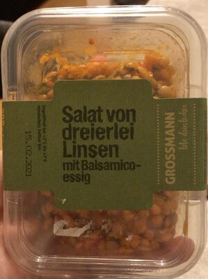 Salat von dreierlei Linsen mit Balsamicoessig