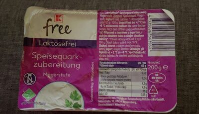Speisequarkzubereitung laktosefrei