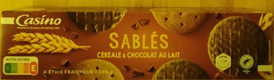Sablés Céréales et chocolat au lait