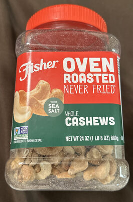 Oven Roasted Never Fried Whole Cashews