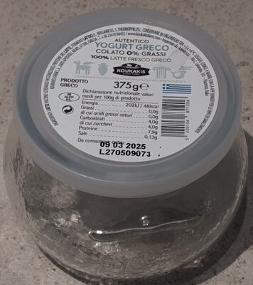 Yogurt greco colato 0% grassi