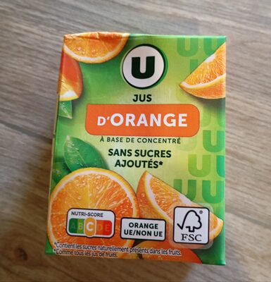 Jus d'Orange à base de concentré