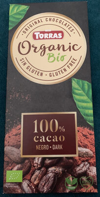 Chocolate negro 100% Cacao Ecológico
