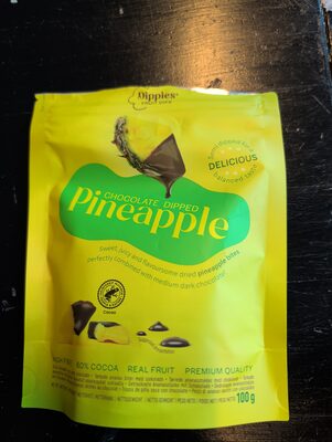 Chocolate dipped pineapple