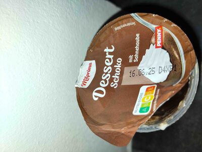 Dessert Schoko mit Sahnehaube