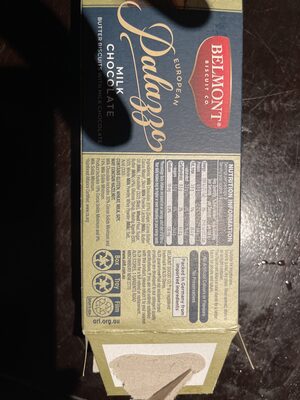 European Palazzo Milk Chocolate Butter Biscuits with Milk Chocolate