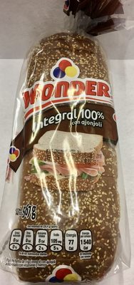 Pan Integral 100% Con Ajonjoli