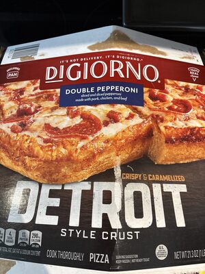 Detroit Style Crust Double Pepperoni Pizza
