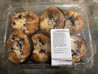 Blueberry Cheesecake Caramelized Croissant