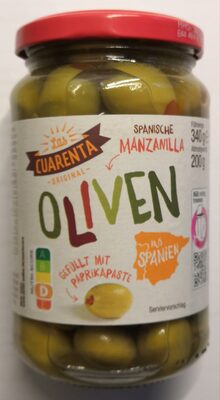 Spanische Oliven mit Paprikafüllung