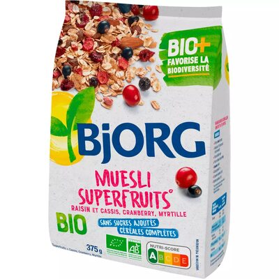 Muesli Superfruits Raisins, cassis, cranberry, myrtille