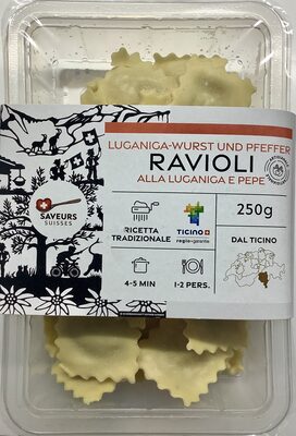 Raviolis à la saucisse Luganiga et au poivre
