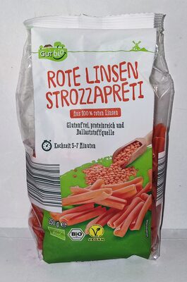 Bio-Strozzapreti aus roten Linsen