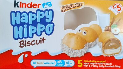 Happy Hippo Milk and Hazelnut Biscuits 5 x (103g)