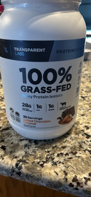 100% Grass-Fed Whey Protein Isolate Salted Chocolate Caramel