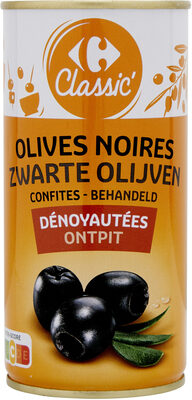 Olives noires confites dénoyautées