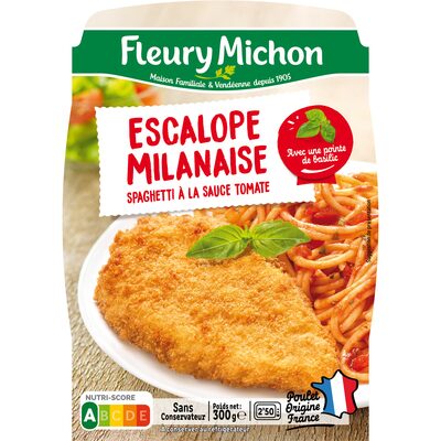 Escalope milanaise & spaghetti à la sauce tomate
