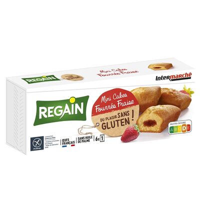 Mini cakes fourrage fraise x6 - SANS GLUTEN